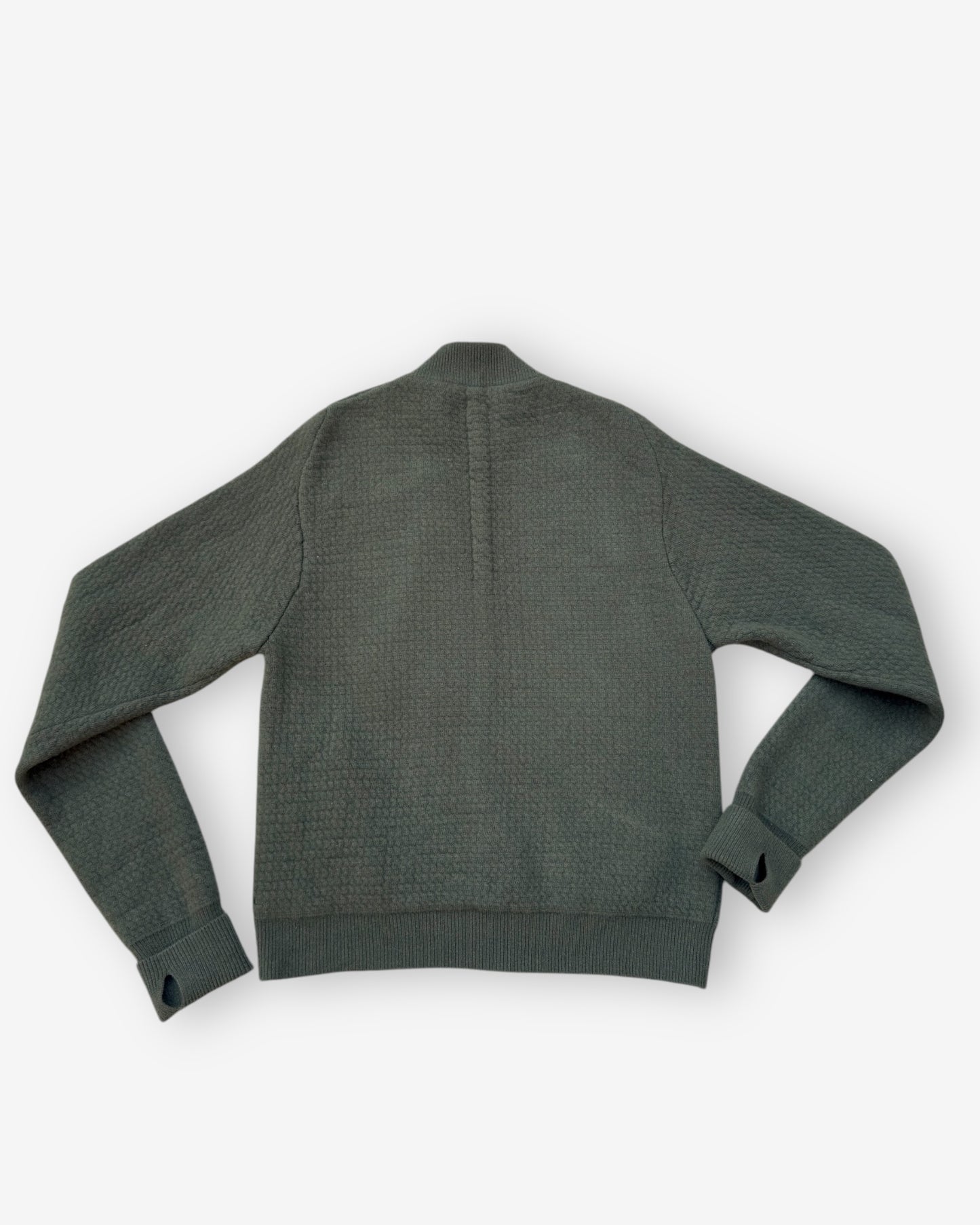 Cashmere/Merino Honeycomb Knitted Zip Jacket